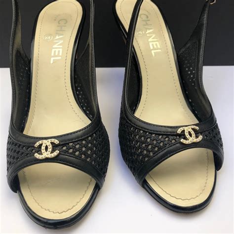 chanel shoes bow|chanel slingback shoes.